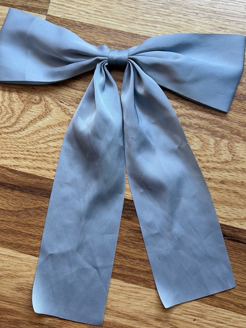 aerie Light Blue Satin Bow Hair Clip